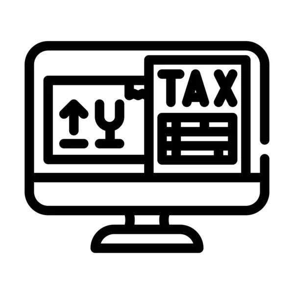 Tax wholesale line icon vector illustration — Διανυσματικό Αρχείο