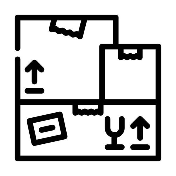Carton boxes wholesale line icon vector illustration — Διανυσματικό Αρχείο