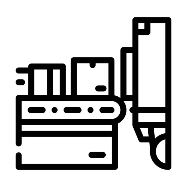 Autoloading in truck wholesale line icon vector illustration — 스톡 벡터