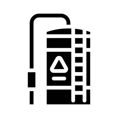 Endüstriyel tank biyogaz sembol vektör çizimi