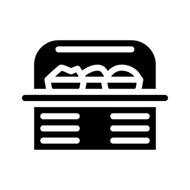 yiyecek gösterisi simge vektör illüstrasyonu