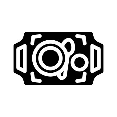 tepsi büfedeki bulaşık takımı simgesi vektör illüstrasyonuName