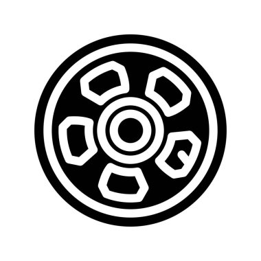 Tekerlekli araba sembolü vektör illüstrasyonu