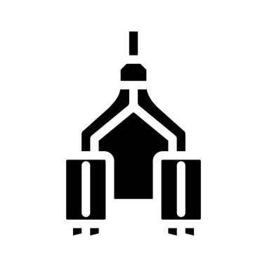 Egzoz otomobili simge vektör illüstrasyonu