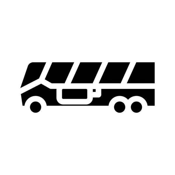 Biogaz gazeux bus glyphe icône vectoriel illustration — Image vectorielle