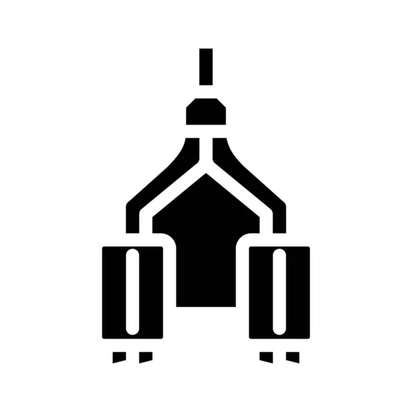 Exhaust car glyph icon vector illustration — Stock Vector