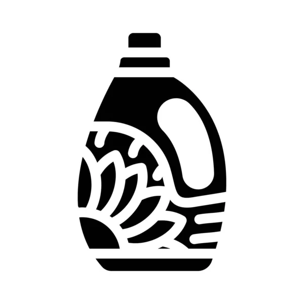 Flaschenwaschmittel Glyphensymbol Vektor Illustration — Stockvektor