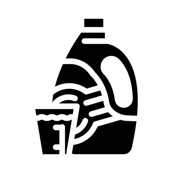 Wäscheset Glyphen-Symbol-Vektor-Illustration — Stockvektor