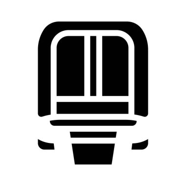 Maglev modern tren tren yolu sembolü vektör çizimi