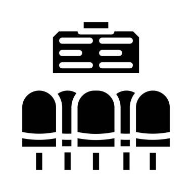 Bekleme salonu tren istasyonu sembolü vektör illüstrasyonu