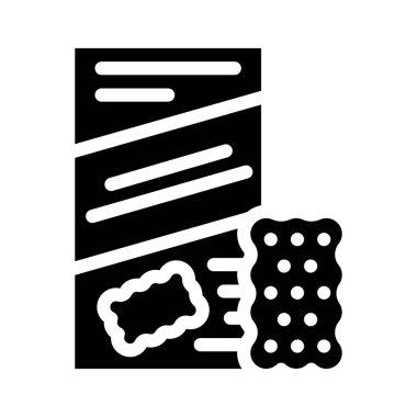 Çerezler atıştırmalık simge vektör illüstrasyonu