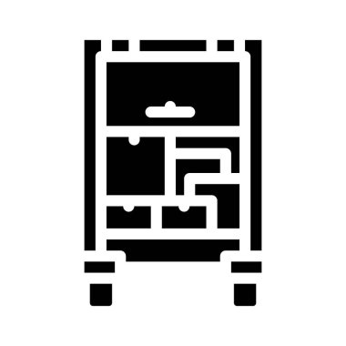 kamyon toptan kabartma simge vektör çizimi