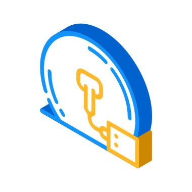 depolama biyogaz izometrik ikon vektör çizimi