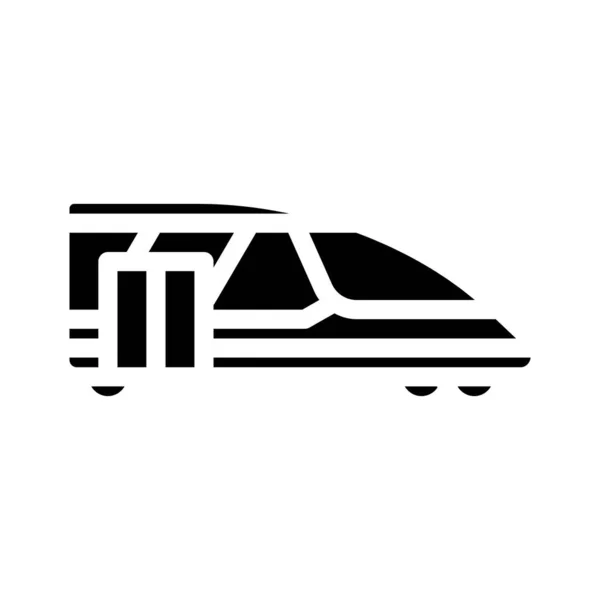 Train transport glyph icon vector illustration — Stock Vector