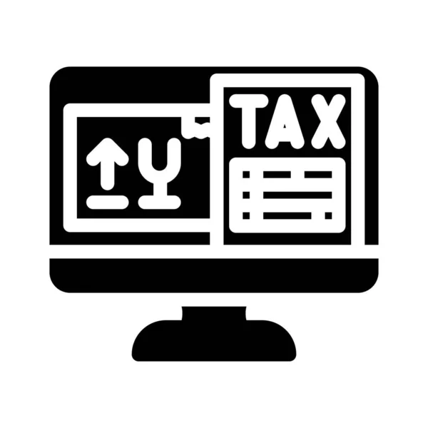Steuer Großhandel Glyphen Symbol Vektor Illustration — Stockvektor