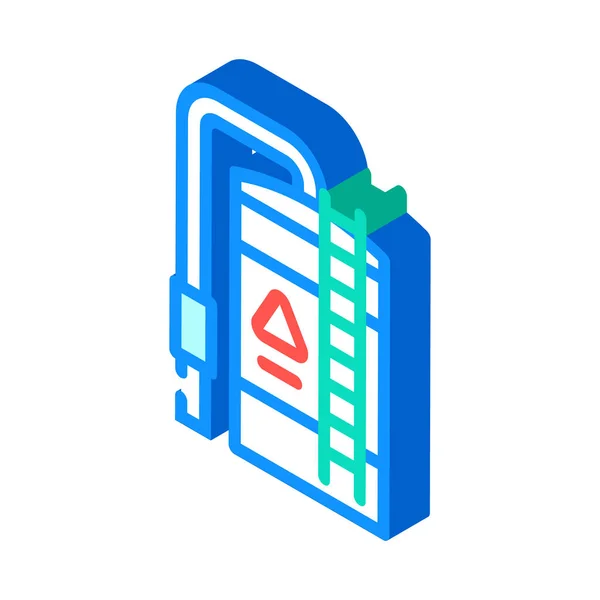 Industriell tank biogas isometrisk ikon vektor illustration — Stock vektor