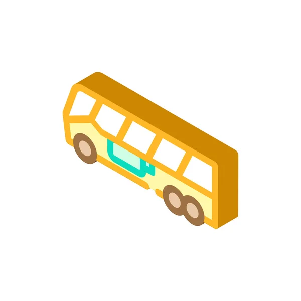 가스 바이오 가스 버스 isometric icon vector illustration — 스톡 벡터