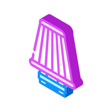 filtre otomobili izometrik vektör çizimi