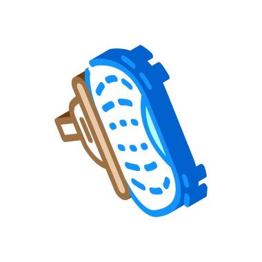 hava yastığı araba izometrik ikon vektör çizimi