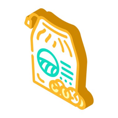 organik çamaşır deterjanı izometrik ikon vektör çizimi