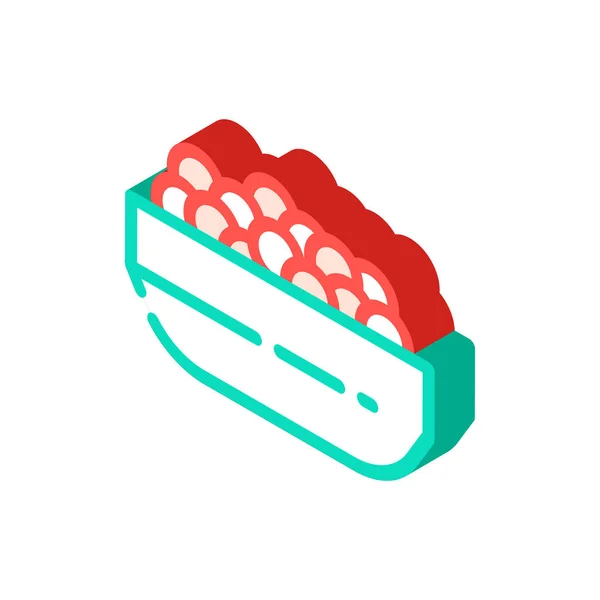Caviar fish isometric icon vector illustration — 스톡 벡터