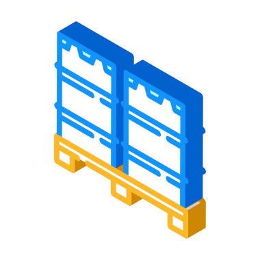 Toptan satış izometrik ikon vektör çizimi