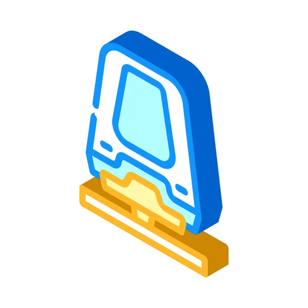 Maglev railway isometric icon vector illustration —  Vetores de Stock