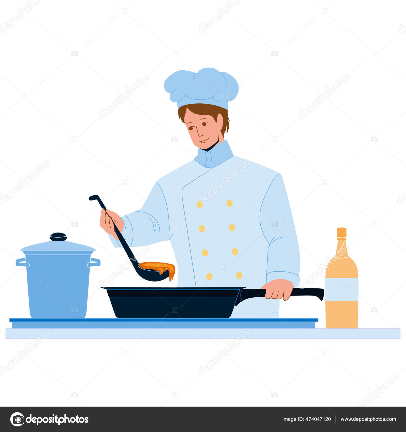 Chef hombre cocina en restaurante cocina vector vector, gráfico vectorial © imagen #474047120 Chef hombre cocina en restaurante cocina vector vector, gráfico vectorial © imagen #474047120