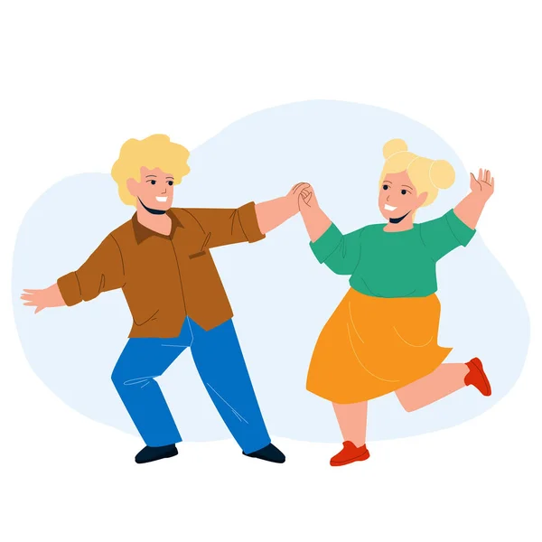 Enfants dansant ensemble sur les enfants Party Vector — Image vectorielle