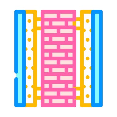 Yapı oluşturma malzemesi renk vektör illüstrasyonuna hazır