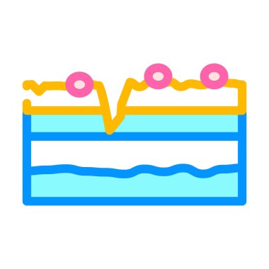 Boyama işi renk ikonu vektör illüstrasyonunda çatlak