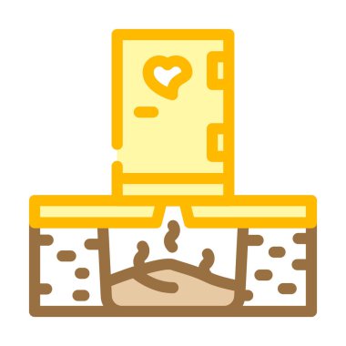 tuvalet gübre rengi vektör illüstrasyonu