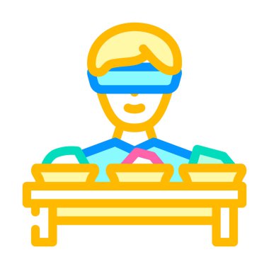 kör test renk ikonu vektör çizimi