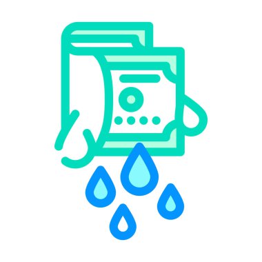 para aklama renk ikonu vektör illüstrasyonu