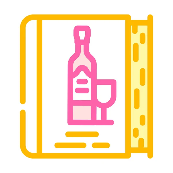 Wine map color icon vector illustration — Stock Vector