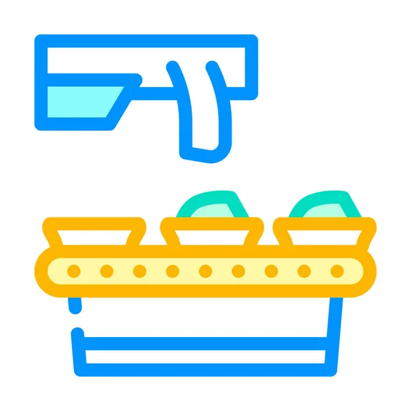 Ilustração do vetor do ícone da cor do transportador do alimento —  Vetores de Stock