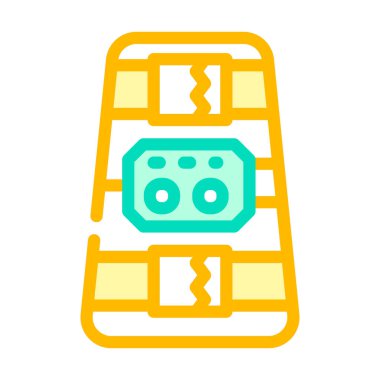 Ayak bileği ve baldır stimülatörü renk vektör çizimi