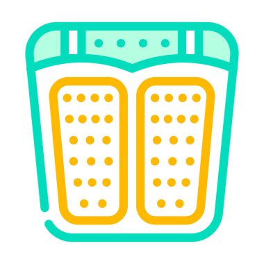 Ayak rengi ikon çizimi için masaj aracı