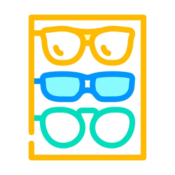 Different frames of glasses set color icon vector illustration — Stock Vector