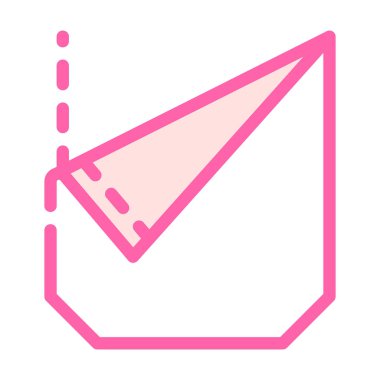 yırtılmış cep rengi simgesi vektör çizimi