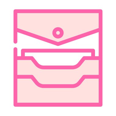 Kredi kartı depolama renk ikonu vektör çizimi