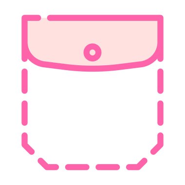 flap renk ikonu çizimine sahip yama cebi