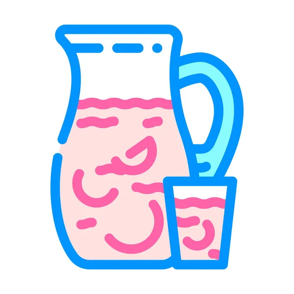 Sangria spanje drank kleur pictogram vector illustratie — Stockvector