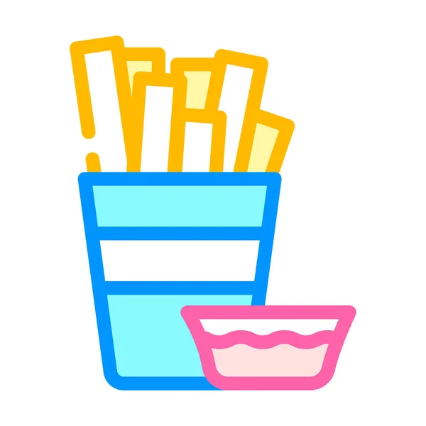 Churros España snack color icono vector ilustración — Vector de stock