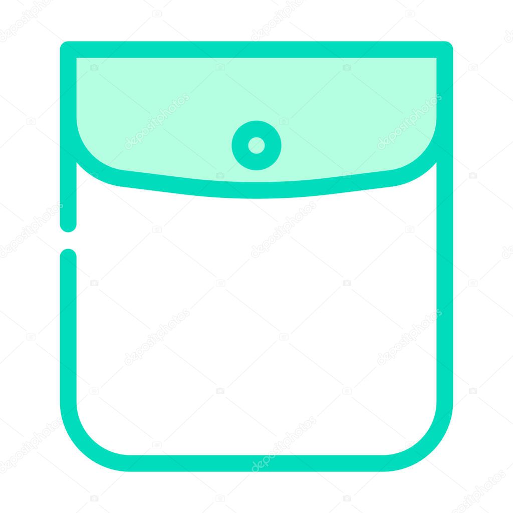 button closed pocket color icon vector illustration