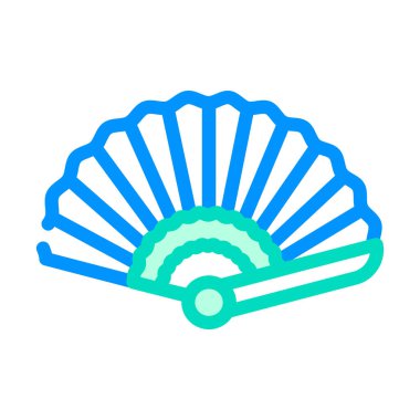 fan İspanya renk ikonu vektör illüstrasyonu