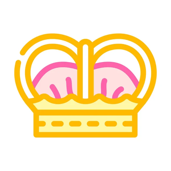 Coroa espanha rei cor ícone vetor ilustração — Vetor de Stock