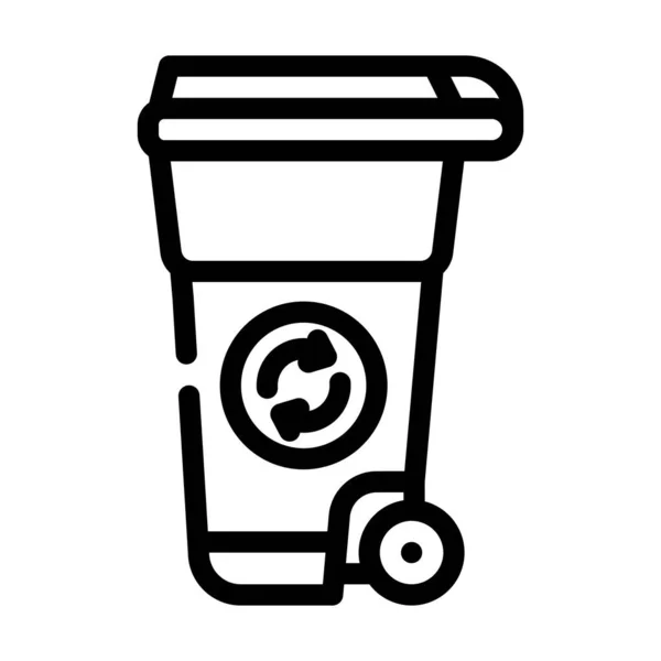 Çöp tankı gübre hattı ikon vektör çizimi — Stok Vektör
