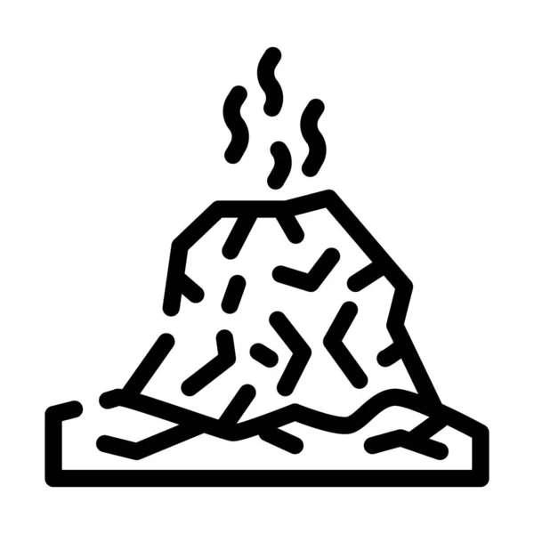 Eruptie ramp lijn pictogram vector illustratie — Stockvector