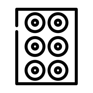 Farklı renk çizgisi vektör illüstrasyonu lensleri